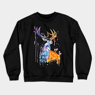 Deer Watercolor Crewneck Sweatshirt